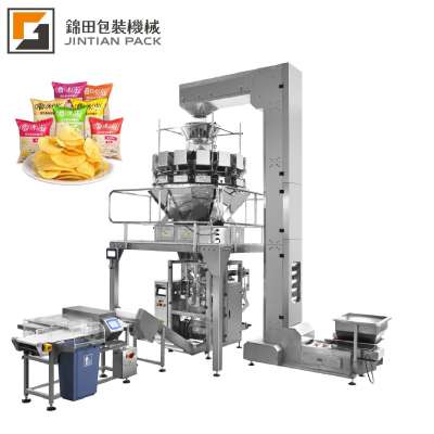 Factory Price filling Nitrogen gas Popcorn/ Crisps Banana/ Potato Chips Snack Pillow bag Food Packaging Machine