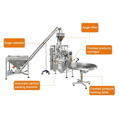 Automatic Caffeine Cinnamon Carob Paprika Collagen Nutrition Powder Packing Machine